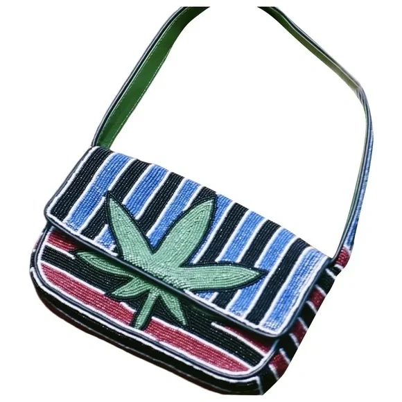 Staud Leather Beaded Tommy Bag - Picture 1 of 4